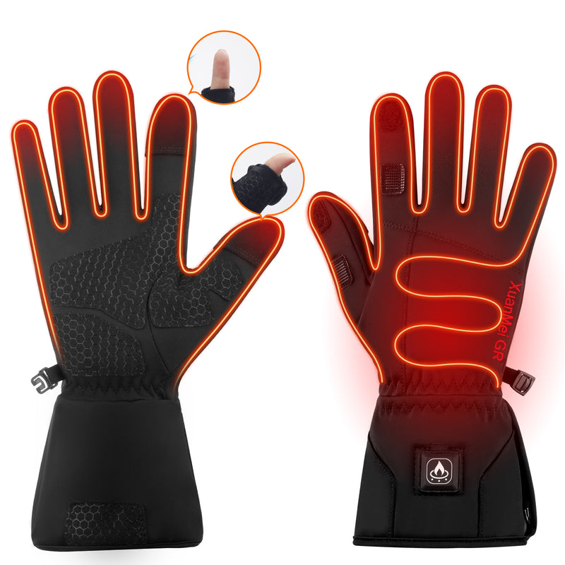 Load image into Gallery viewer, 7.4V 2200mAh Fingerless Heated Gloves for Men
