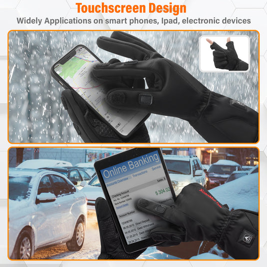7.4V 2200mAh Fingerless Heated Gloves for Men
