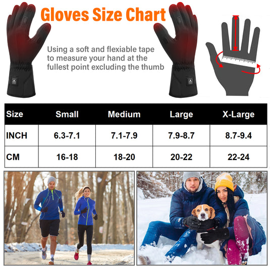 7.4V 2200mAh Fingerless Heated Gloves for Men